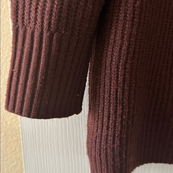 Express Ribbed Button Front London Cardigan S Rich Mocha - Picture 10 of 11